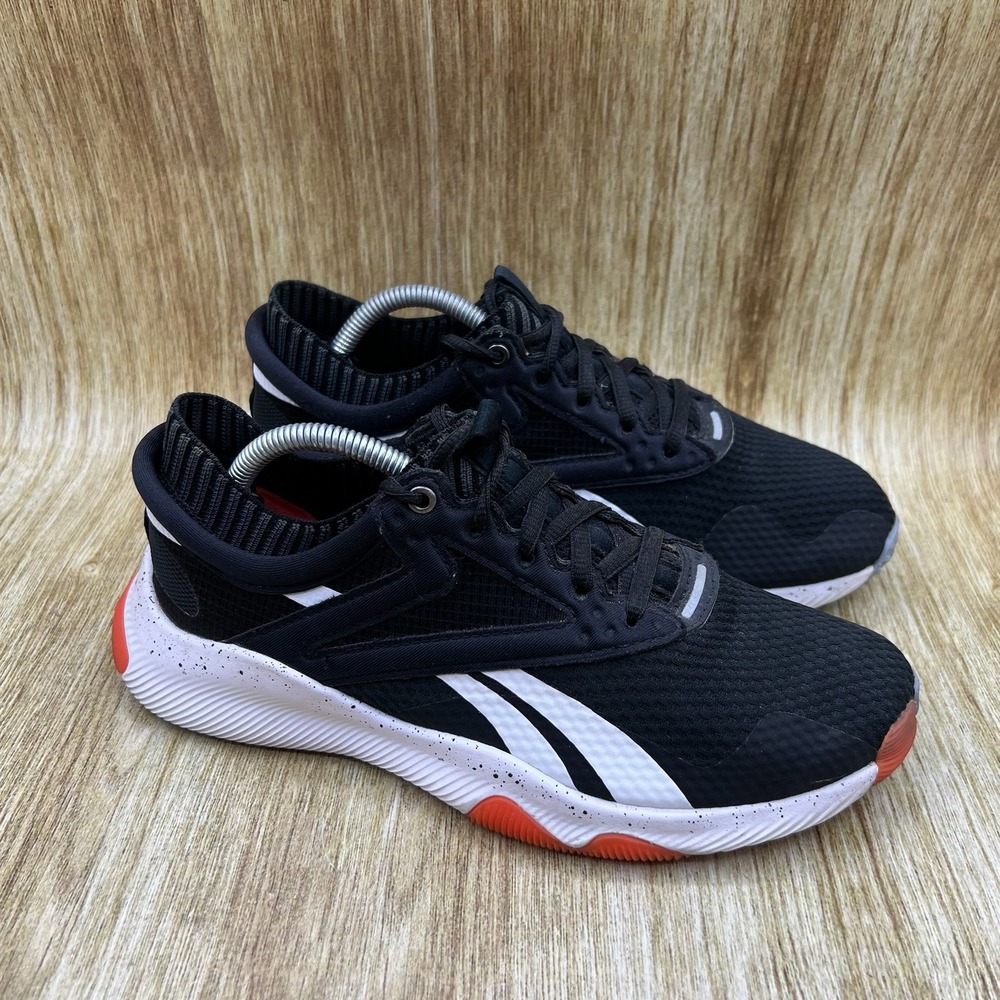 Reebok HIIT TR Sneakers Women's Size 7 Black White Orange Shoes EH3080